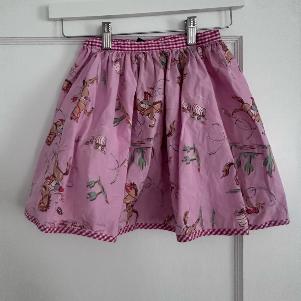 Mini Boden Pink Western-Themed Mini Skirt